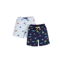 Plum Tree Boys Navy & Grey Printed Shorts (Pack Of 2)-picture-40