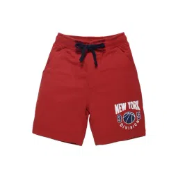 Plum Tree Boys Orange Cotton Printed Shorts-picture-47