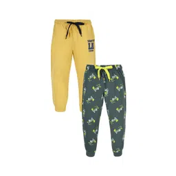PLUM TREE Boys Pack Of 2 Printed Pure-Cotton Joggers-picture-19