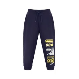 PLUM TREE Boys Printed Pure Cotton Mid Rise Joggers-picture-42