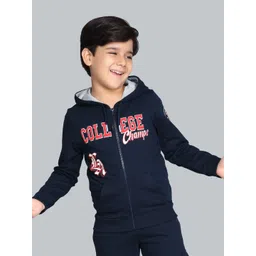 PLUM TREE Boys Typography Printed Front-Open Hooded Sweatshirt-picture-20