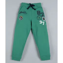 Plum Tree Full Length Champion Print Jogger Track Pants - Green-picture-12