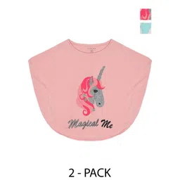 PLUM TREE Girls 2 Printed Applique T-shirt-picture-50