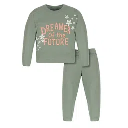 PLUM TREE Girls Printed Pure Cotton T-shirt with Joggers-picture-41