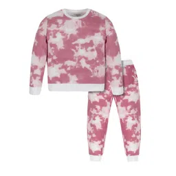 PLUM TREE Girls Printed Pure Cotton T-shirt with Joggers-picture-58