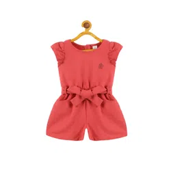 PLUM TREE Girls Waist Tie-Ups Pure Cotton Playsuit-picture-29