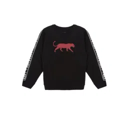 Plum Tree Kids Black Printed Full Sleeves Sweatshirt-picture-33