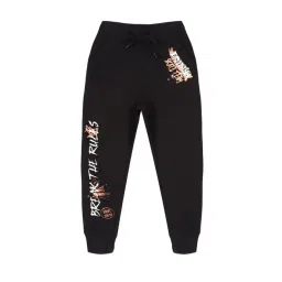Plum Tree Kids Black Printed Trackpants-picture-27