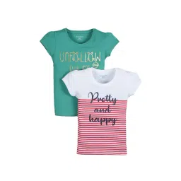 Plum Tree Kids Green & White Embellished Tops-picture-18
