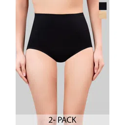 PLUMBURY Pack Of 2 High Waist Tummy Tucker Panty-picture-38