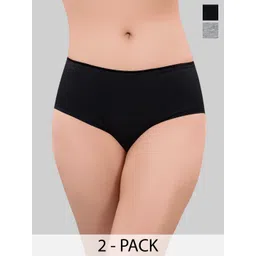 PLUMBURY Pack Of 2 Mid Rise Hipster Briefs-picture-17