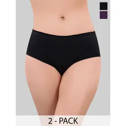 PLUMBURY Pack of 2 Mid-Rise Hipster Briefs-picture-18