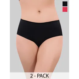 PLUMBURY Pack Of 2 Mid Rise Hipster Briefs PLPANTY6011BL/PINKL-picture-21