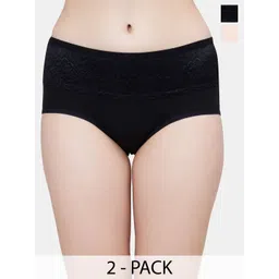 PLUMBURY Pack Of 2 Mid Rise Hipster Briefs PLPANTY912BL/BGM-picture-33