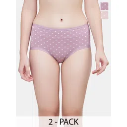 PLUMBURY Pack Of 2 Printed Hipster Briefs PLPANTY5502BG/LPURPL-picture-17
