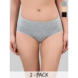 PLUMBURY Solid Pack Of 3 Mid-Rise Hipster Briefs PLPANTY6011BL/BG/GRL-picture-18