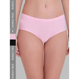 PLUMBURY Women Pack Of 2 Seamless Hipster Briefs-picture-23