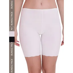 PLUMBURY Women Pack Of 2 Slim Fit Rapid-Dry Biker Sports Shorts-picture-34