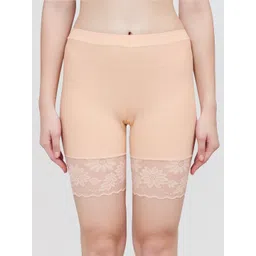 PLUMBURY Women Slim Fit High Rise Rapid Dry Cycling Shorts With Lace-picture-42