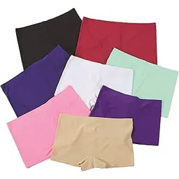 plumbury Women's Ice Silk Seamless Boyshort Panty, Free Size (Pack of 3 Panty)-picture-53