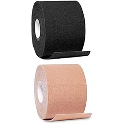 plumbury Women's Nipple Cover Strapless Adhesive Breast Lift Body Tape for A-E Cup Size (Pack of 2) Black/Beige-picture-45