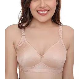 plumbury Women's Nylon Minimiser Full Support/Coverage Padded Seamless Wirefree Comfort Everyday Bra-picture-20