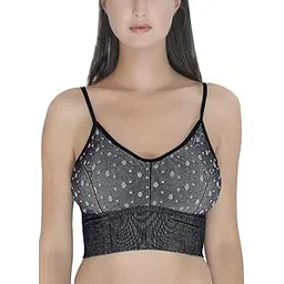 plumbury Women’s Polyamide Spandex Padded Seamless Sports Bra, Free Size-picture-39