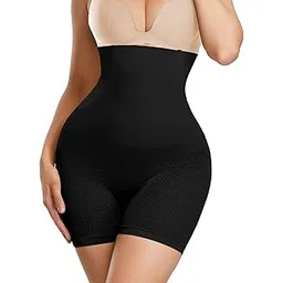 plumbury Women's Seamless Mid -Thigh Butt Lifter Waist Trainer Tummy Control High Waist Thigh Shaper Shorts Shapewear,Beige-picture-43