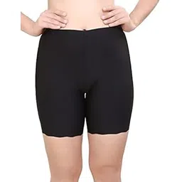 plumbury Women's/Girl's Seamless Smooth Ice Silk Boyshort Cycling Shorts Yoga Shorts Under Skirt Shorts Safety Shorts-picture-11