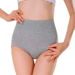 plumbury Women's Cotton High Waist Full Coverage Panty, Size M-XXL (Pack of 3 Panty) image 4