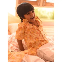 PlumCheeks Boys Relaxed Opaque Printed Cotton Casual Shirt-picture-29