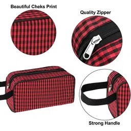 plus shine Girls Red, White Cosmetic Bag-picture-10