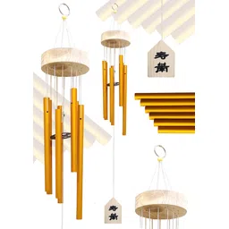 plus value 6 Pipe Wind Chime for Home Aluminium, Wood Windchime-picture-10