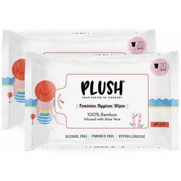 plush Natural Intimate Wipes (40 Wipes)- Bamboo + Aloe Vera Intimate Wipes-picture-22
