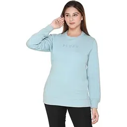 plush Winter Sweatshirt for Women | Girls Round Neck Full Sleeve Sweatshirts (SW-201)-picture-23