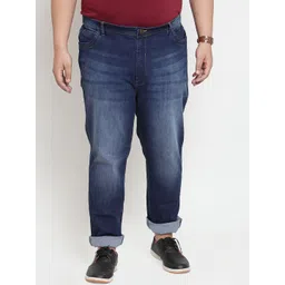 plusS Men Blue Regular Fit Mid-Rise Clean Look Jeans-picture-38