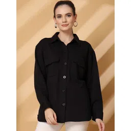 plusS Women Fleece Open Front Jacket-picture-22