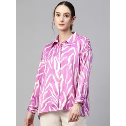 plusS Women Opaque Printed Casual Shirt-picture-13