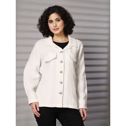 pluss Women Solid Single Breasted Casual Blazer-picture-13