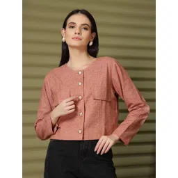 pluss Women Striped Mandarin Casual Blazer-picture-33