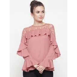 plusS Studio Burgundy Ruffles Top-picture-17