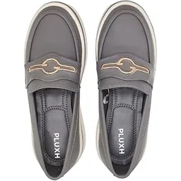 pluxh Women Platform Heel Wedges Loafers-picture-26