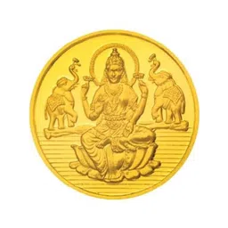 PMJ Jewels Goddess Lakshmi 22KT Gold Coin - 1 g-picture-10