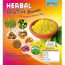 Pmw - Herbal Bath Powder - For Glowing Skin & Tan Removal - Mixture Of 18 Herbs - 100 Grams-picture-39