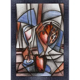 PnF Black & Blue Wood Abstract Painting Wall Art-picture-14