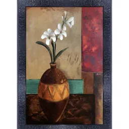 PnF Black & Brown Floral and Botanical Wooden Paintings Wall Art-picture-23