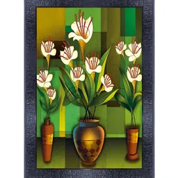 PnF Black & Brown Wooden Floral and Botanical Painting Wall Art-picture-15