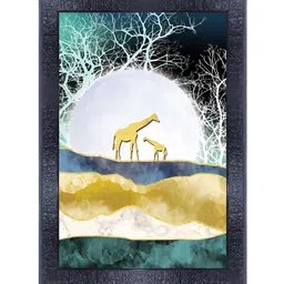 PnF Black & Green Glass Birds and Animals Painting Wall Art-picture-26