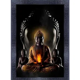 PnF Black & Grey Printed Religious Wall Painting-picture-22