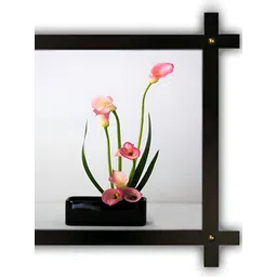PnF Black & Pink Floral and Botanical Wooden Painting Wall Art-picture-12